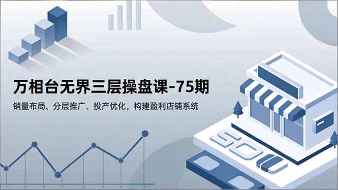 万相台无界三层操盘课-75期,销量布局、分层推广、投产优化,构建盈利店铺系统-小目标云网创