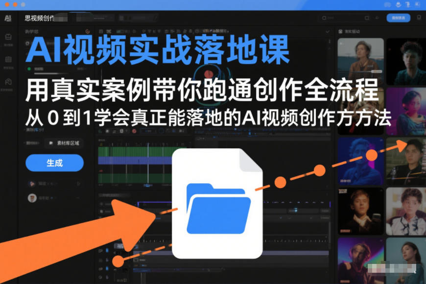 AI视频实战落地课，用真实案例带你跑通创作全流程，从0到1学会真正能落地的AI视频创作方法-小目标云网创