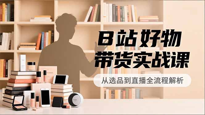 B站好物带货实战课,账号定位、选品拍摄、运营变现,全流程教学,实现UP主月入过万-小目标云网创