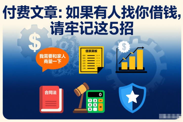 付费文章:如果有人找你借钱,请牢记这5招-小目标云网创