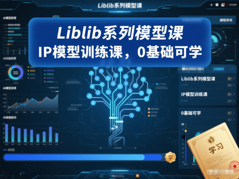 Liblib系列模型课,IP模型训练课,0基础可学-小目标云网创