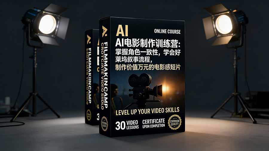 AI电影制作训练营:掌握角色一致性,学会好莱坞叙事流程,制作价值万元的电影感短片-小目标云网创